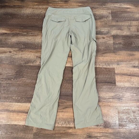 Columbia Roll-Up Pants 10 Khaki Omni-Shield Repellency Outdoor Gorpcore FLAW - Picture 2 of 14